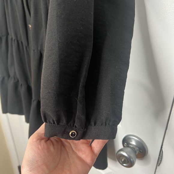 Zara Black Button-Down Flowy Dress - Picture 3 of 10